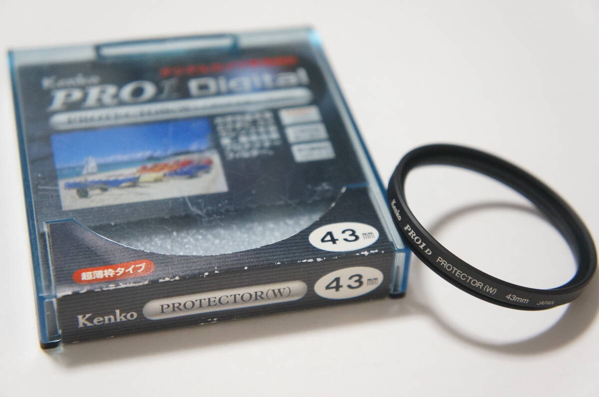 ★美品★[43mm] Kenko PRO1D PROTECTOR (W) 保護フィルター ケース付