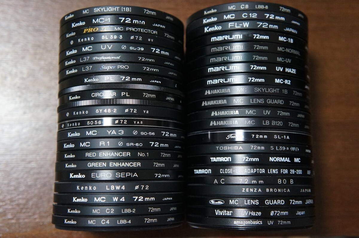 ◆説明必読◆【380円/枚】[72mm] Kenko marumi HAKUBA等 PROTECTOR UV PL等 中古実用フィルター