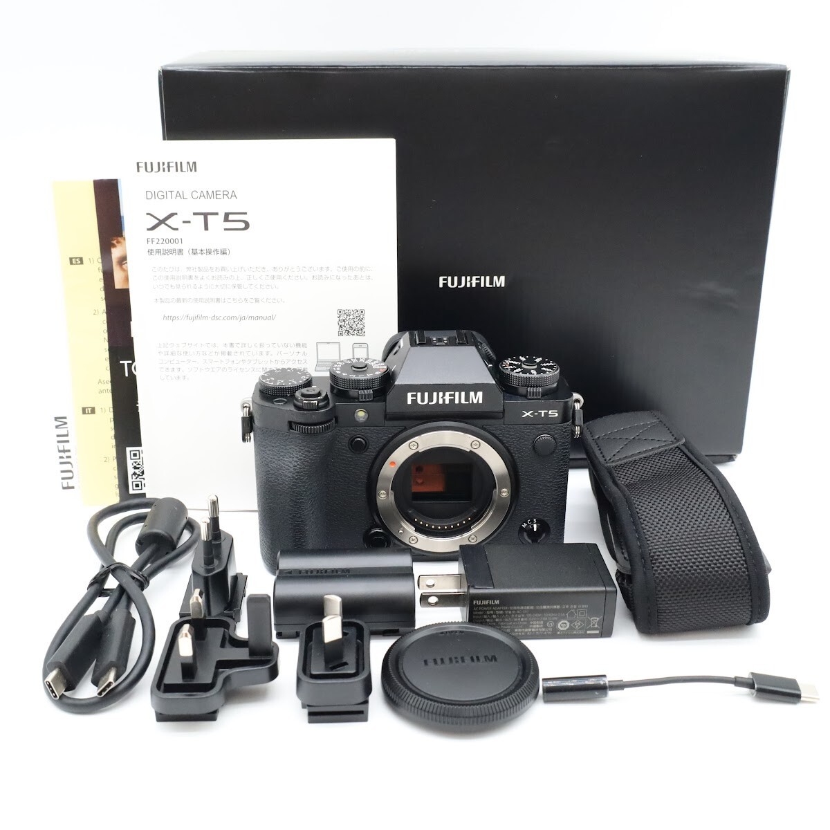 シャッター回数12,008回！FUJIFILM X-T5 ブラック 富士フイルム ミラーレス一眼 #005491 #95007