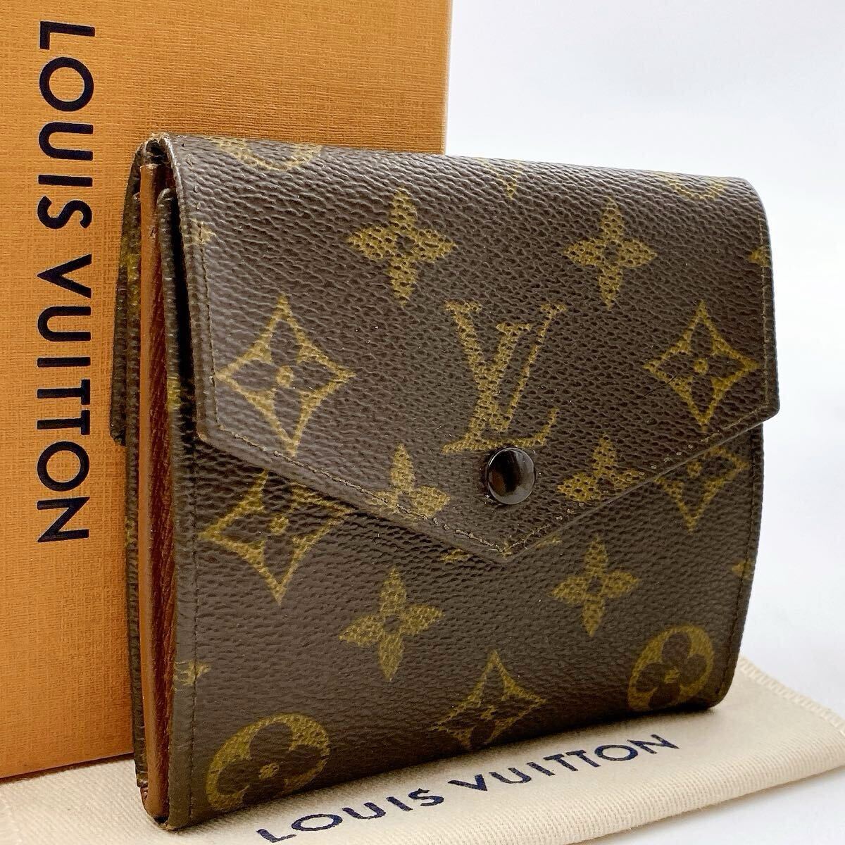【極美品に近い】　LOUIS VUITTON ルイヴィトン M61660 モノグラム ポルトモネビエ カルトクレディ 三つ折り 財布 ウォレット　455