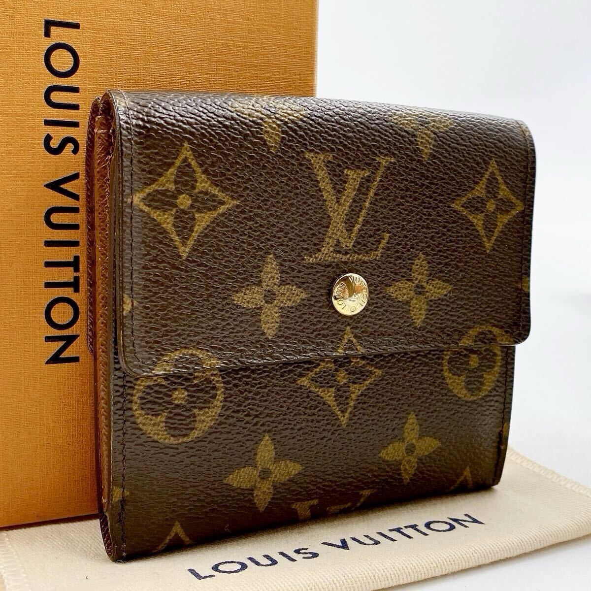 【極美品】ルイヴィトン モノグラム ポルトフォイユ エリーズ Wホック財布 コンパクト　LOUIS VUITTON ユニセックス　495