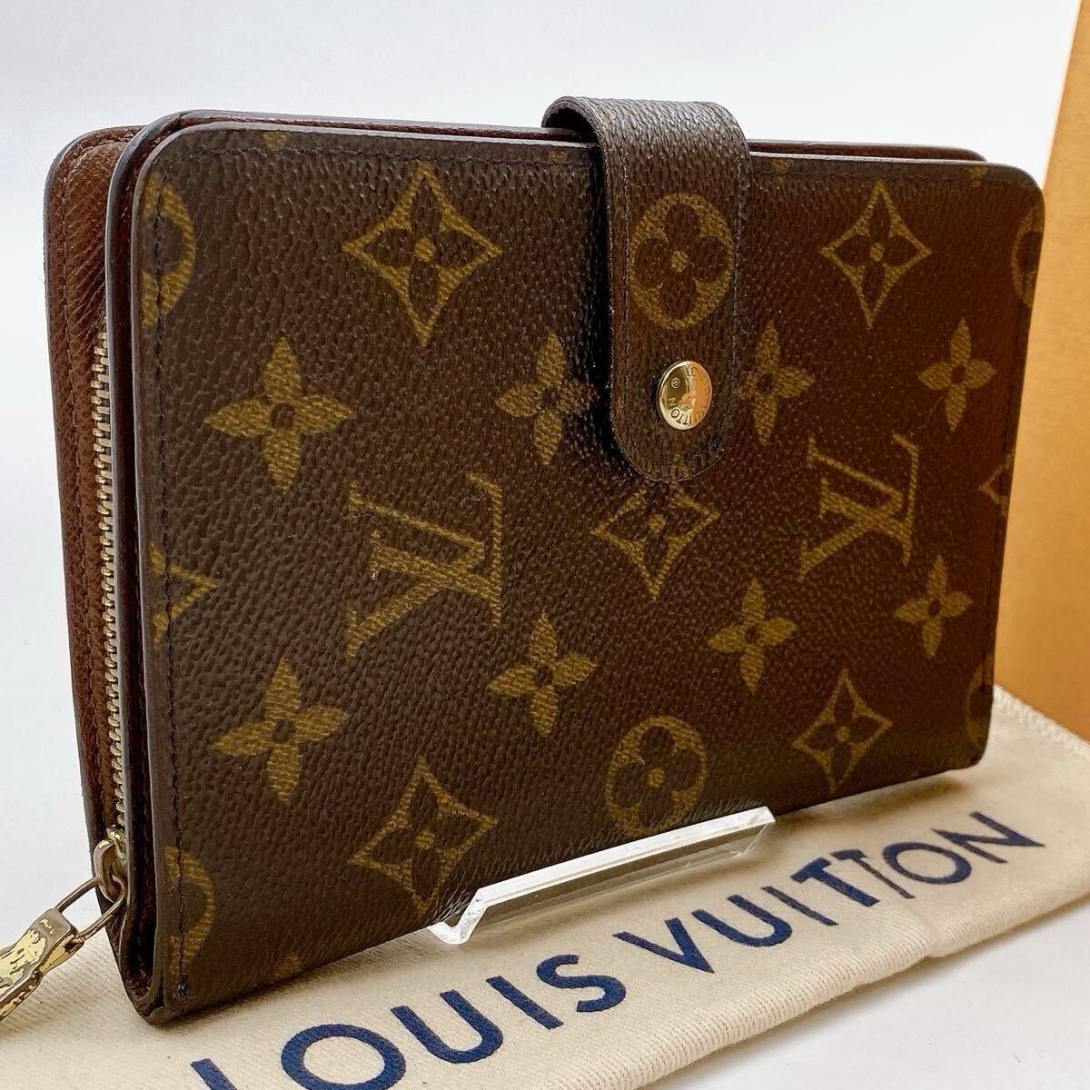 【ほぼ極美品】LOUISVUITTON ルイヴィトン モノグラム ポルトパピエジップ ラウンドファスナー　二つ折り財布　ユニセックス　510