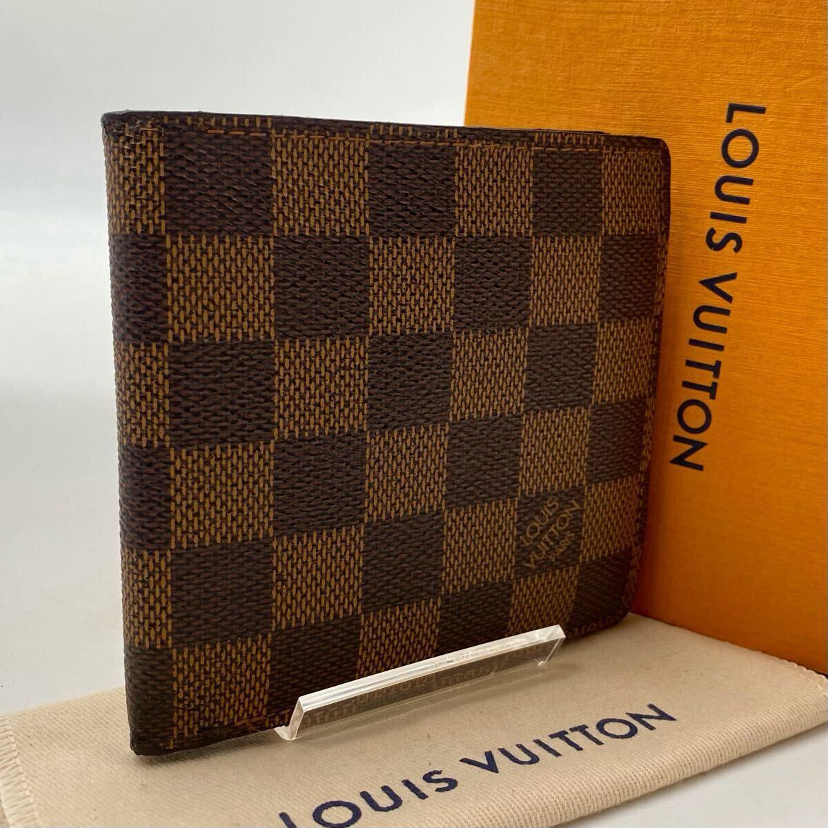 【極美品に近い】 LOUIS VUITTON ルイヴィトン ダミエ　ポルトフォイユ マルコ 二つ折り ウォレット メンズ　財布　503