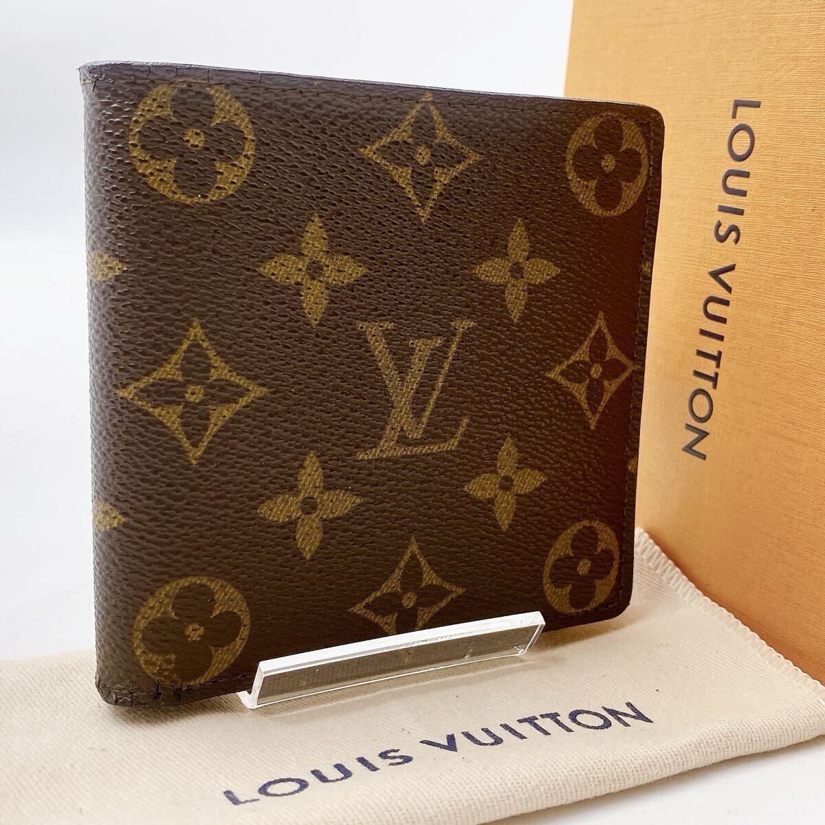 【極美品に近い】LOUIS VUITTON ルイヴィトン モノグラム　ポルトフォイユ マルコ 二つ折り 財布 ウォレット ユニセックス　お札入れ　441
