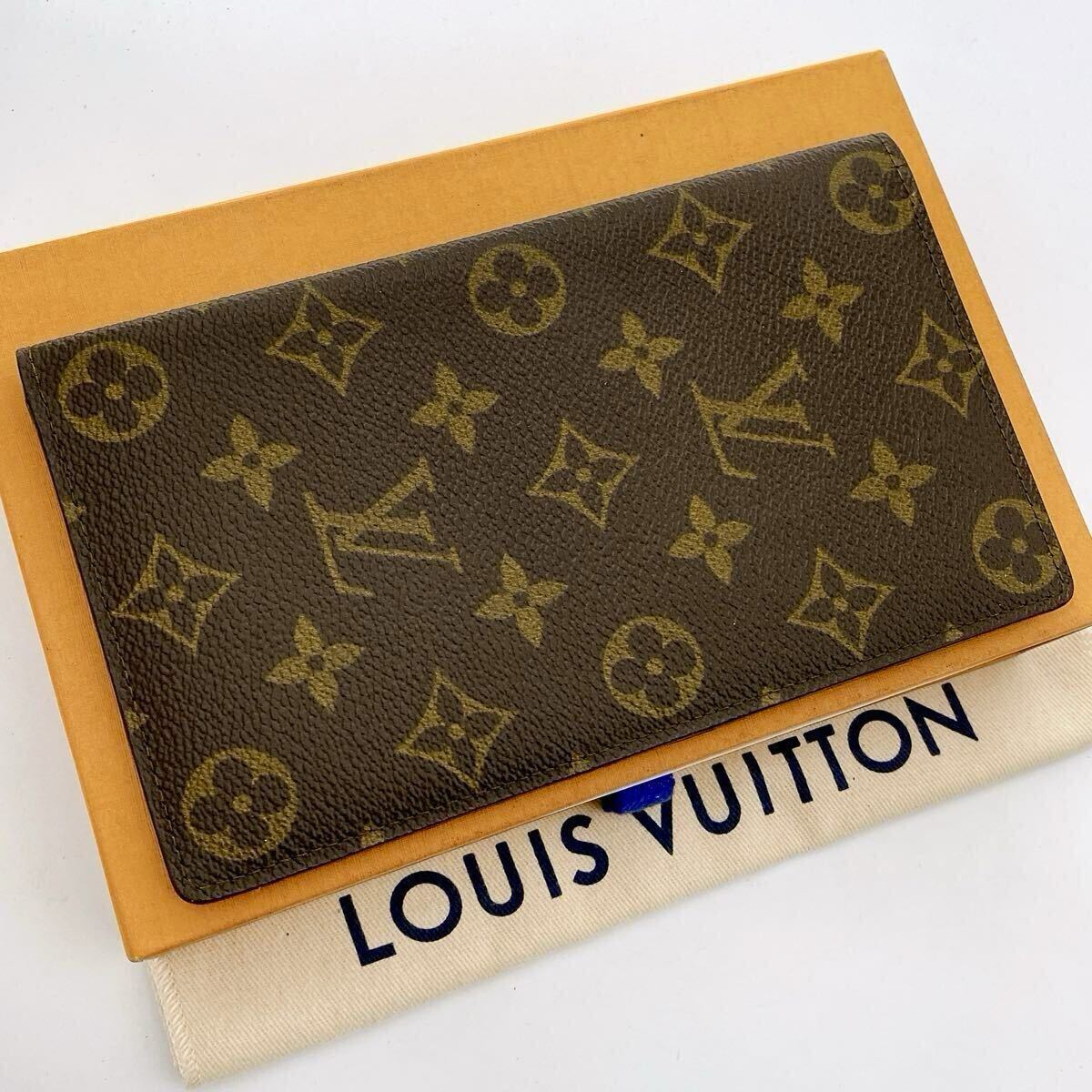 【ほぼ極美品】LOUIS VUITTON ルイヴィトン モノグラム ポルトシェキエカルトクレディ 長財布 札入れ 財布　ウォレット　二つ折り　