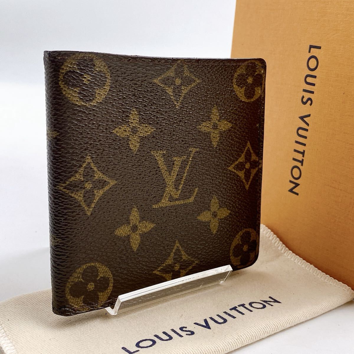 【極美品に近い】LOUIS VUITTON ルイヴィトン モノグラム ポルトビエ 6カルトクレディ 二つ折り財布 札入れ ウォレット　ユニセックス　499