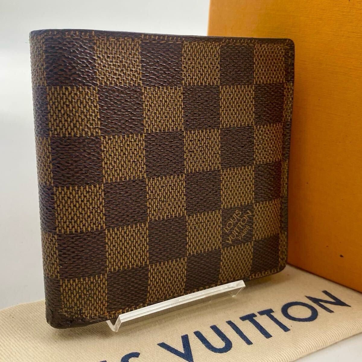 LOUIS VUITTON ルイヴィトン ダミエ　ポルトフォイユ マルコ 二つ折り ウォレット メンズ　財布　札入れ小銭入れ　カード入れ　500