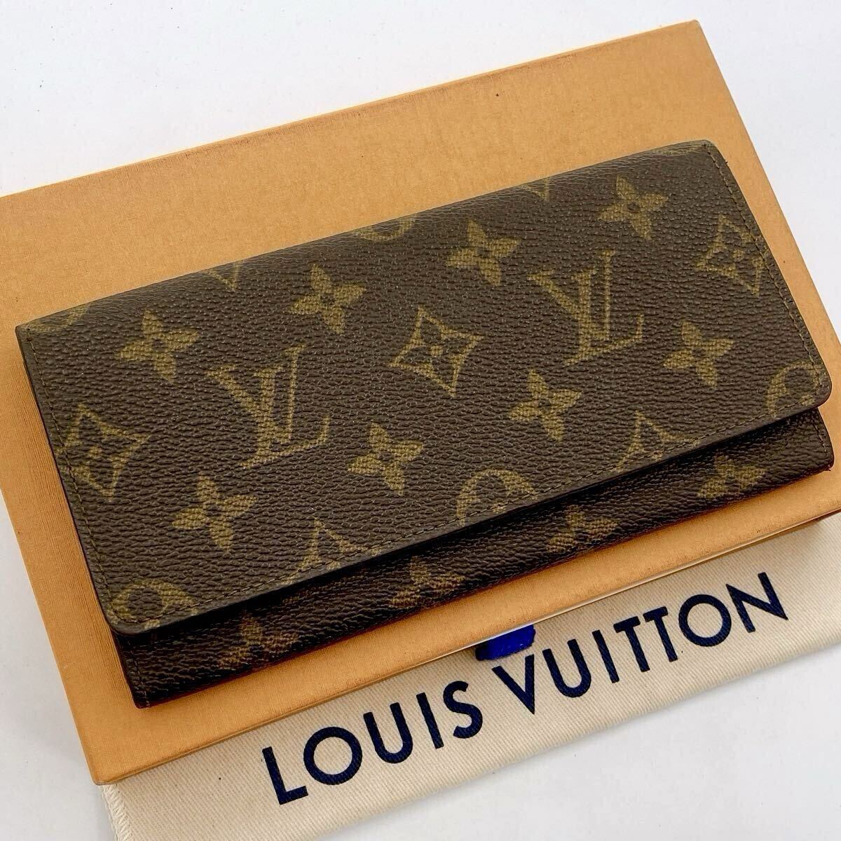 【ほぼ極美品】LOUIS VUITTON ルイヴィトン M61820 モノグラム ポルト サークル バイフォールド 二つ折り 長財布 ウォレット ブラウン　460