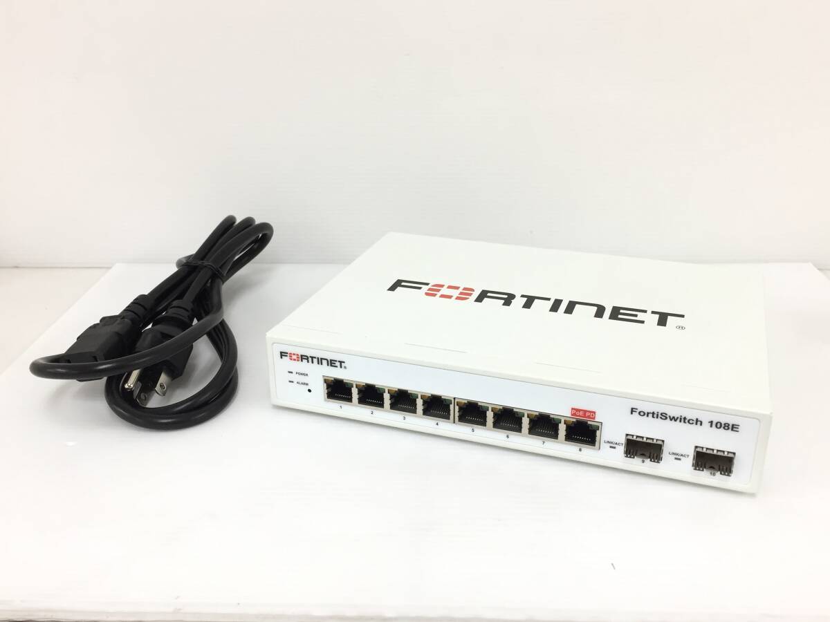 〇FORTINET FortiSwitch-108E FS-108E スイッチ ケーブル付属 動作品