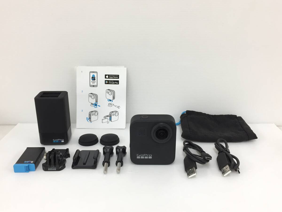 〇 GoPro MAX ゴープロ アクションカメラ バッテリーチャージャー付属 動作品