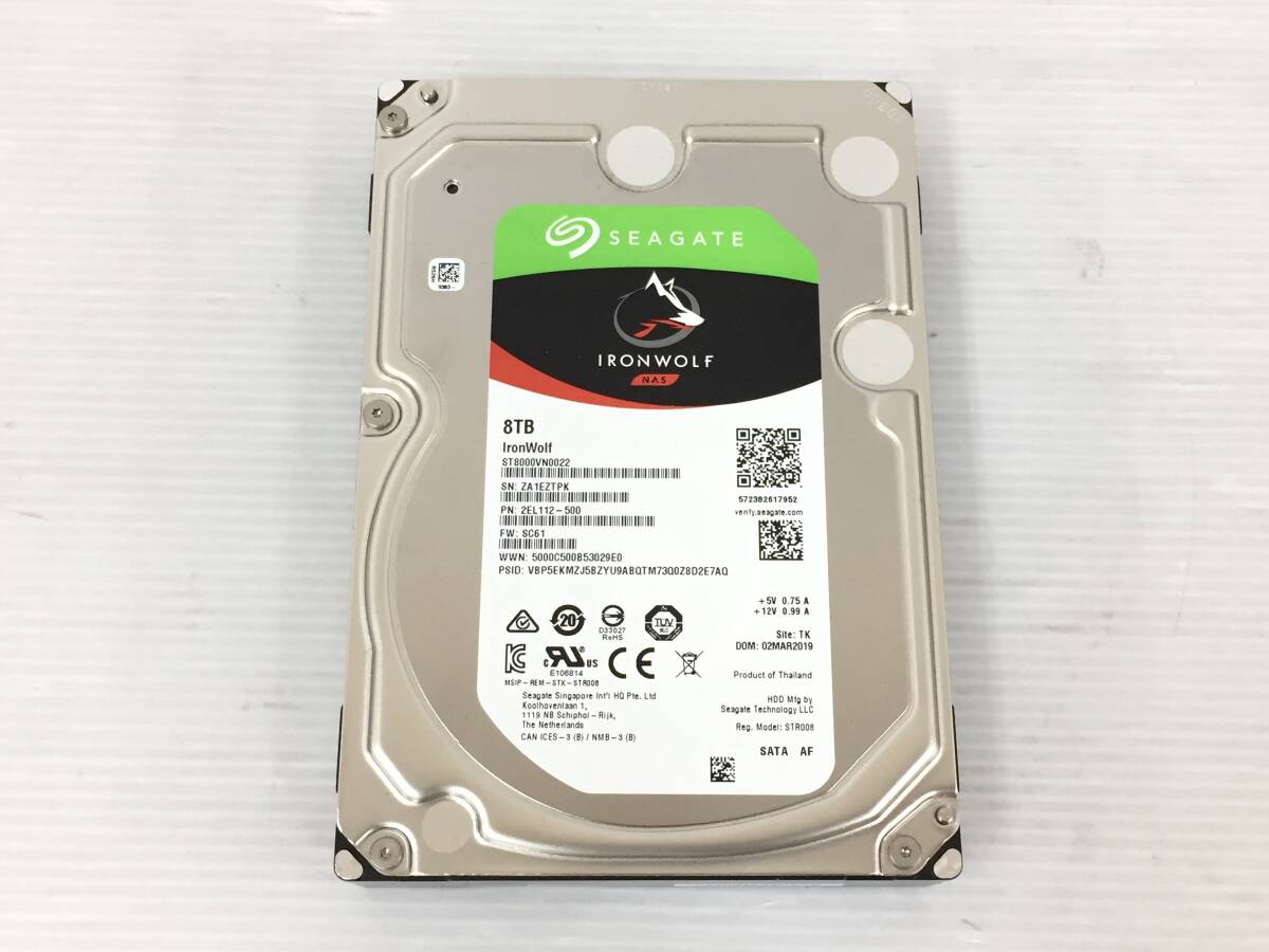 〇 Seagate ST8000VN0022 8TB SATA 3.5インチ ハードディスク 注意 ジャンク扱い