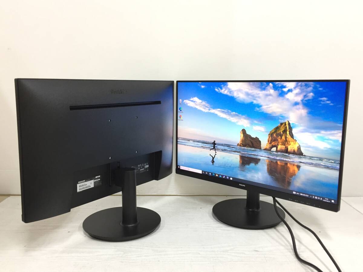 〇【2台セット】PHILIPS フィリップス 241V8 241V8/11 23.8インチ 液晶モニター フルHD（1920x1080）D-Sub/HDMI 動作品