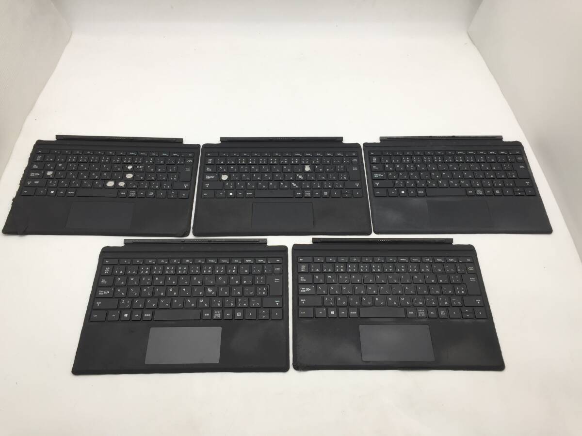 〇【5台セット】Microsoft Surface Pro 純正キーボード タイプカバー Model:1725 ブラック 動作品
