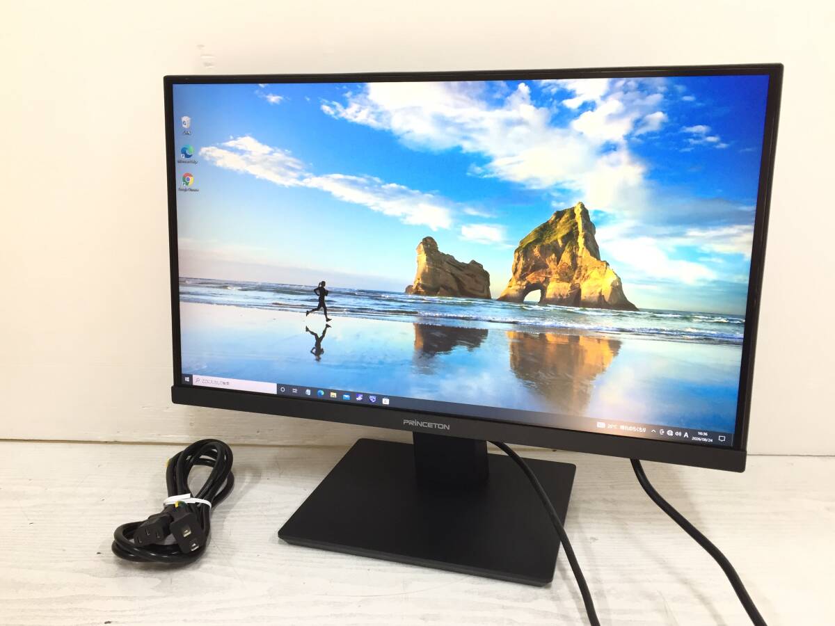 〇【美品】PRINCETON プリンストン PTFBFE-22W 21.5インチ ワイド液晶モニター フルHD（1920x1080）DVI/D-Sub/HDMI/DisplayPort 動作品