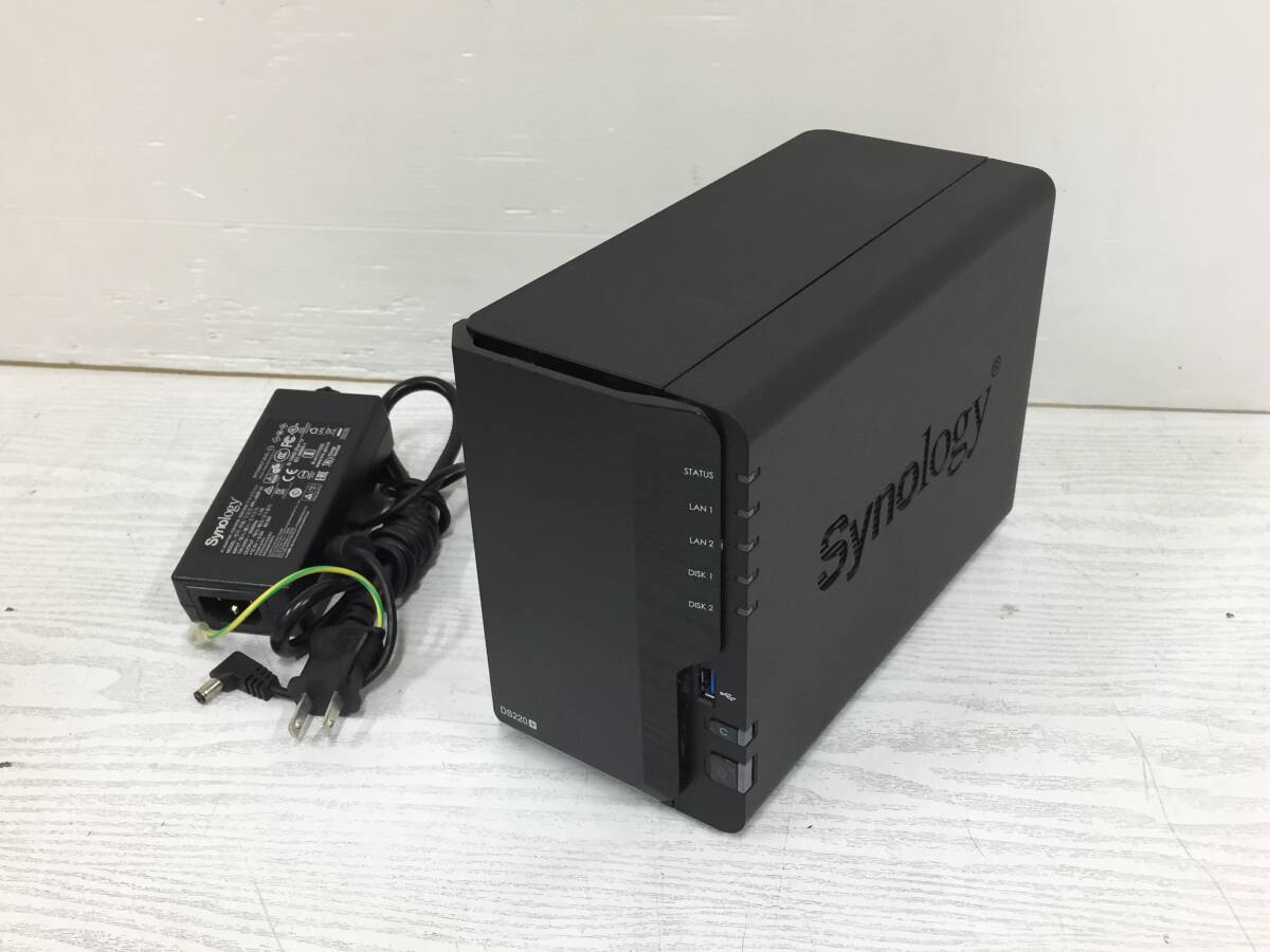 〇 Synology シノロジー DiskStation DS220+ HDD無 NAS ネットワークHDD 通電確認