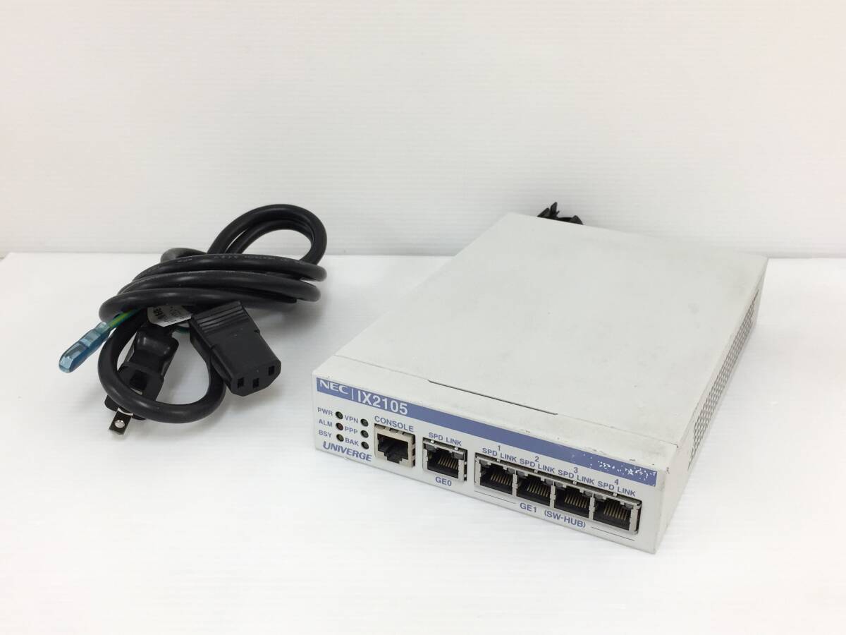 〇NEC UNIVERGE IX2105 VPN対応 高速アクセスルーター ケーブル付属 動作品