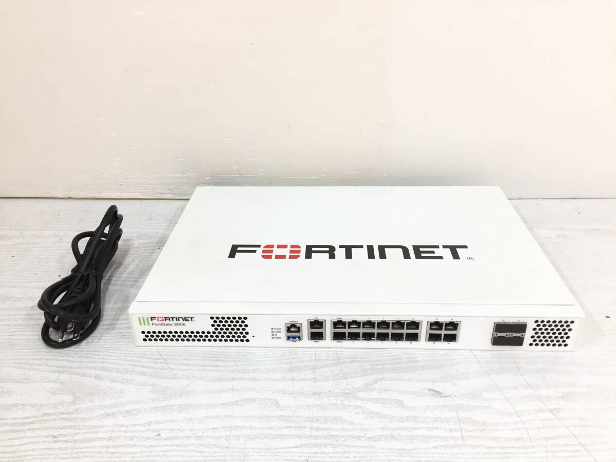 〇FORTINET Fortigate-200E FG-200E ファイアウォール ケーブル付属 動作品