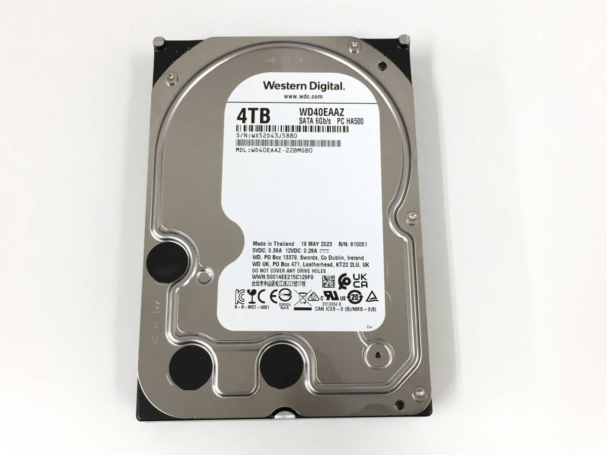 〇 Western Digital WD40EAAZ 4TB SATA 3.5インチ 消去済 ハードディスク 動作品