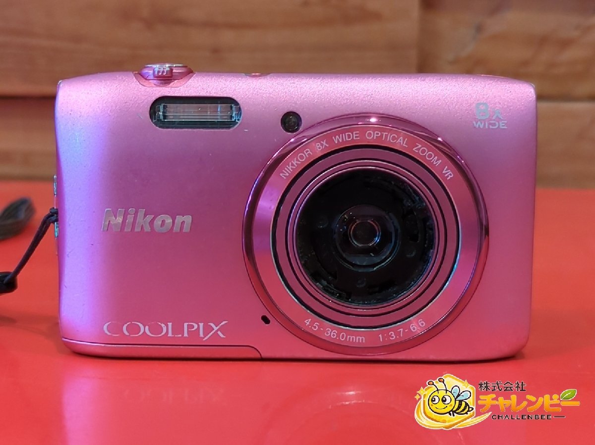 ジャンク　Nikon　COOLPIX S3600　光学8倍ズーム　NIKKORレンズ　コンパクトデジタルカメラ　通電可
