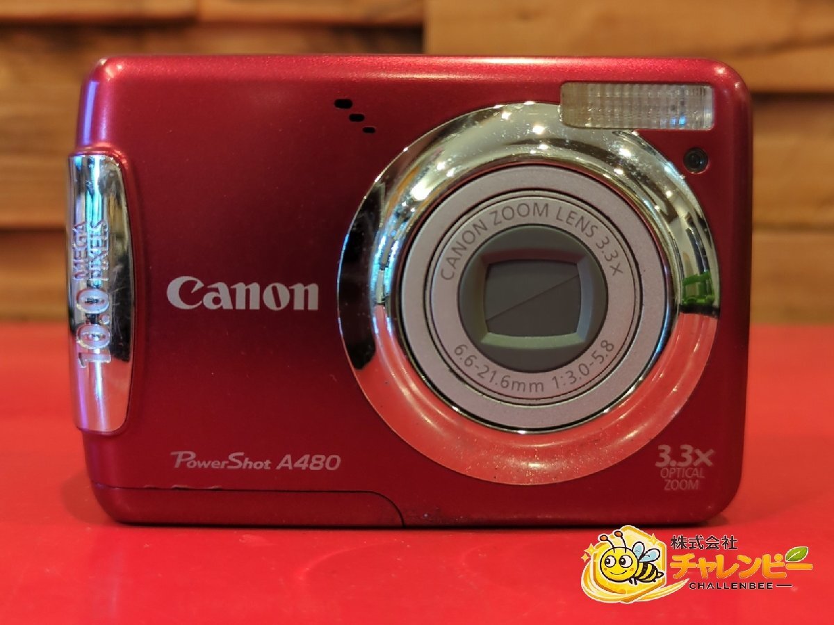 ジャンク　Canon　PowerShot A480　AiAF　6.6-21.6mm 1:3.0-5.8　単三電池対応　コンパクトデジタルカメラ　通電不可
