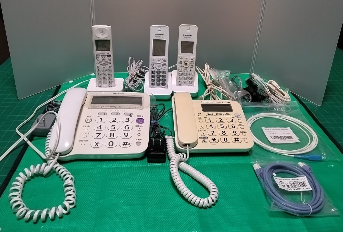 ☆電話機、ケーブル　まとめて　ジャンク品☆