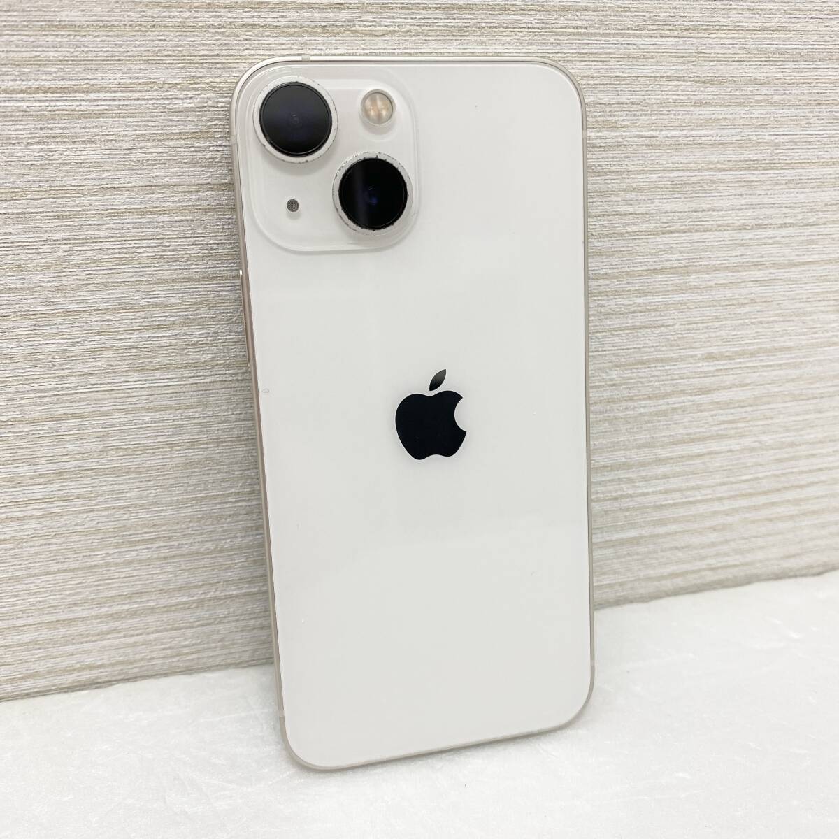 【動作OK】iPhone13mini 128GB スターライト ホワイト A2626 MLJE3J/A SIMフリー Apple スマホ 本体 白 非純正バッテリー 中古