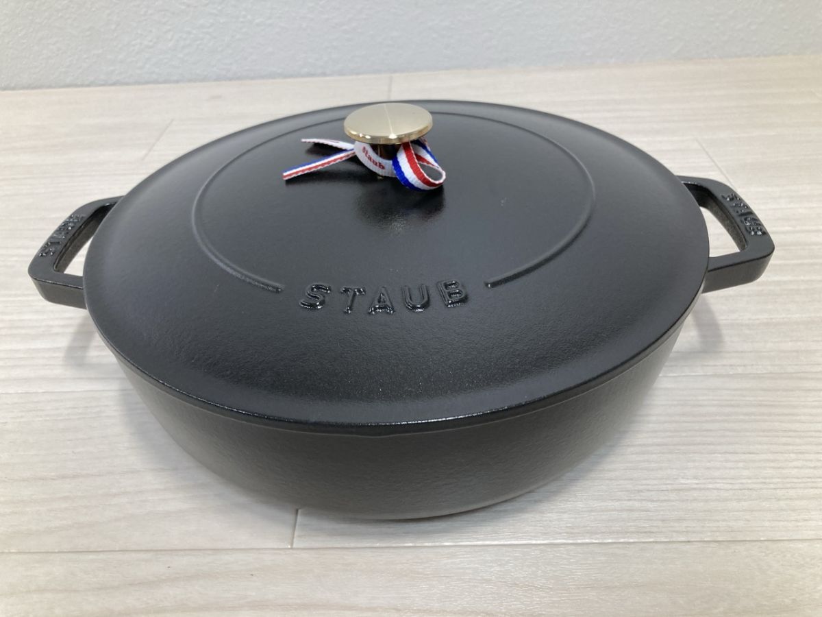 ・【未使用品】 STAUB ストウブ ブレイザーソテ-パン 黒 26CM