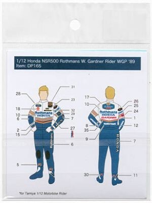 1／12 Honda NSR500 Rothmans WGP'89 ガードナー ライダーデカールのみ オートバイ ホンダ