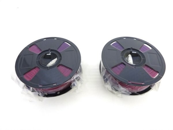1円スタート CC3D フィラメント PLA Max 1kg 2個セット 3Dプリンター用 1.75mm 高品質 パープルレッド A14404/BP