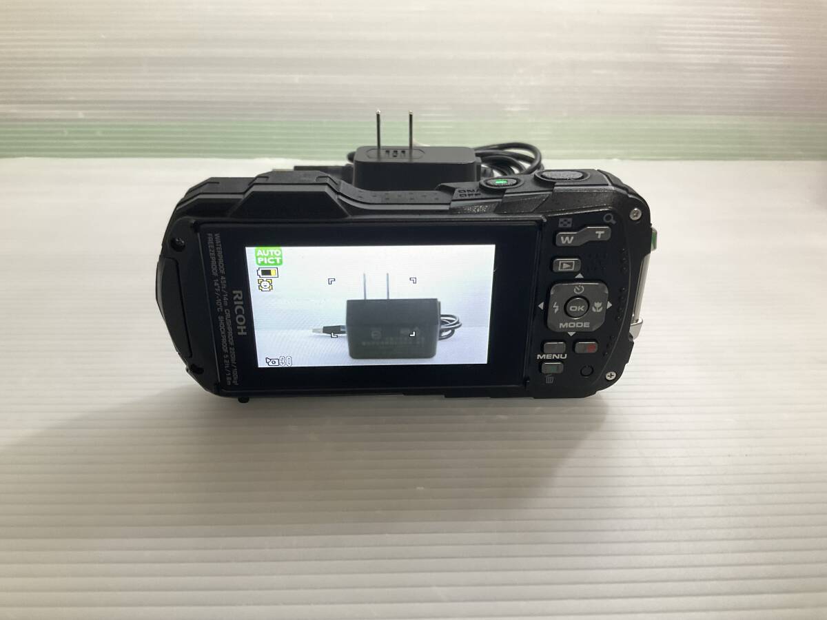極美品　防水デジタルカメラ RICOH リコー WG-50ブラック　8-5-C