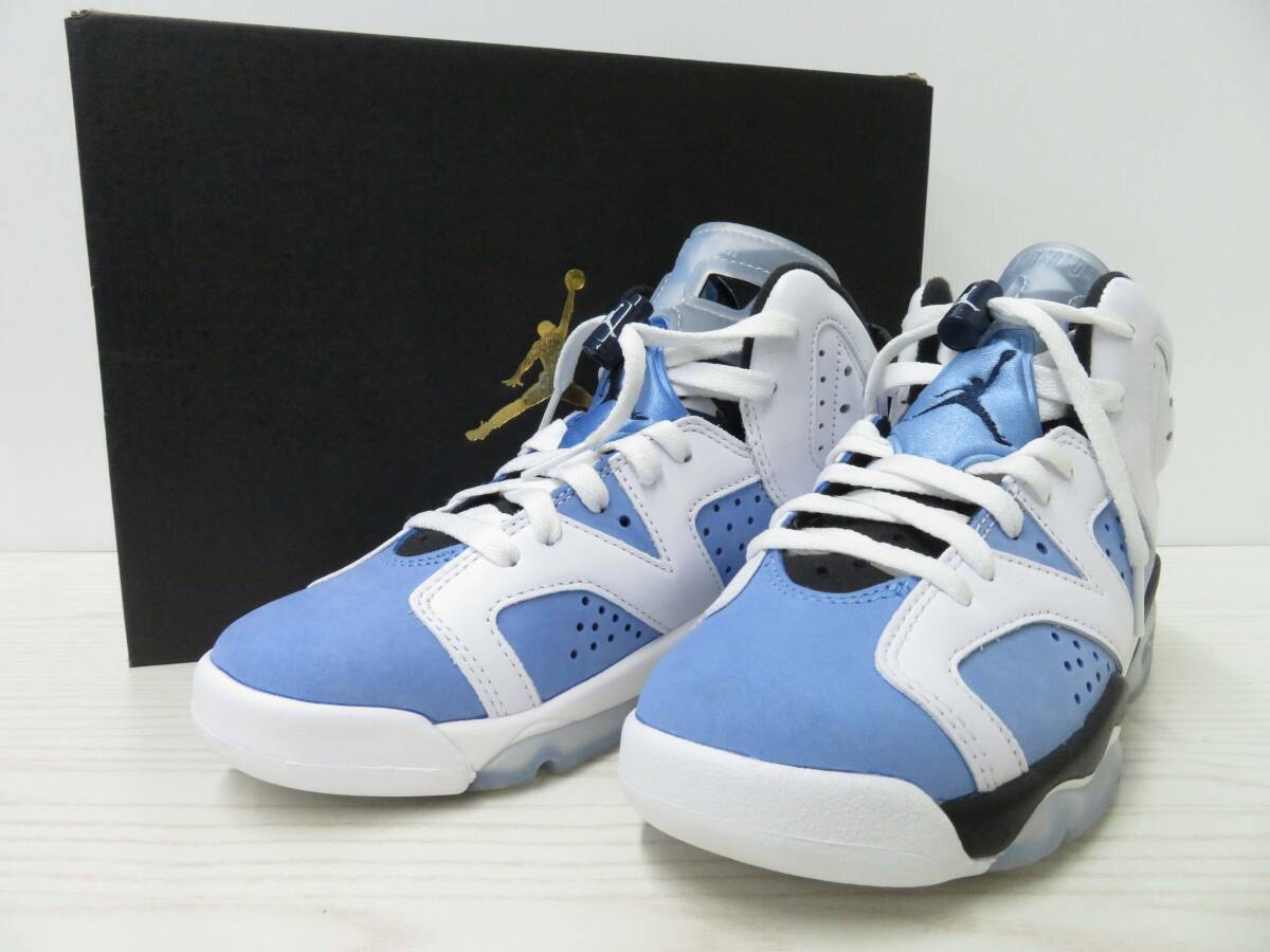 lf67) NIKE AIR JORDAN 6 RETRO GS ナイキ エアジョーダン6 スニーカー ユニバーシティブルー 384665ー410 23cm 