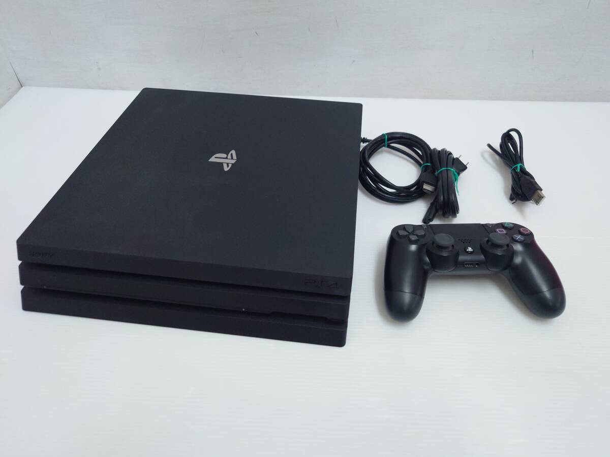 ga26)SONY PS4 Pro CUH-7200B 1TB ジェットブラック 本体セット PlayStation4 