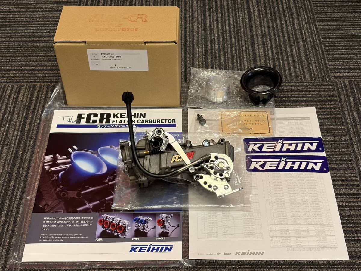 新品 SR400 SR500用 FCR39ブラックボディー セッティングマニュアル付 落札者様の仕様に合わせて加速ポンプ調整 MJ ニードル SJ交換後発送