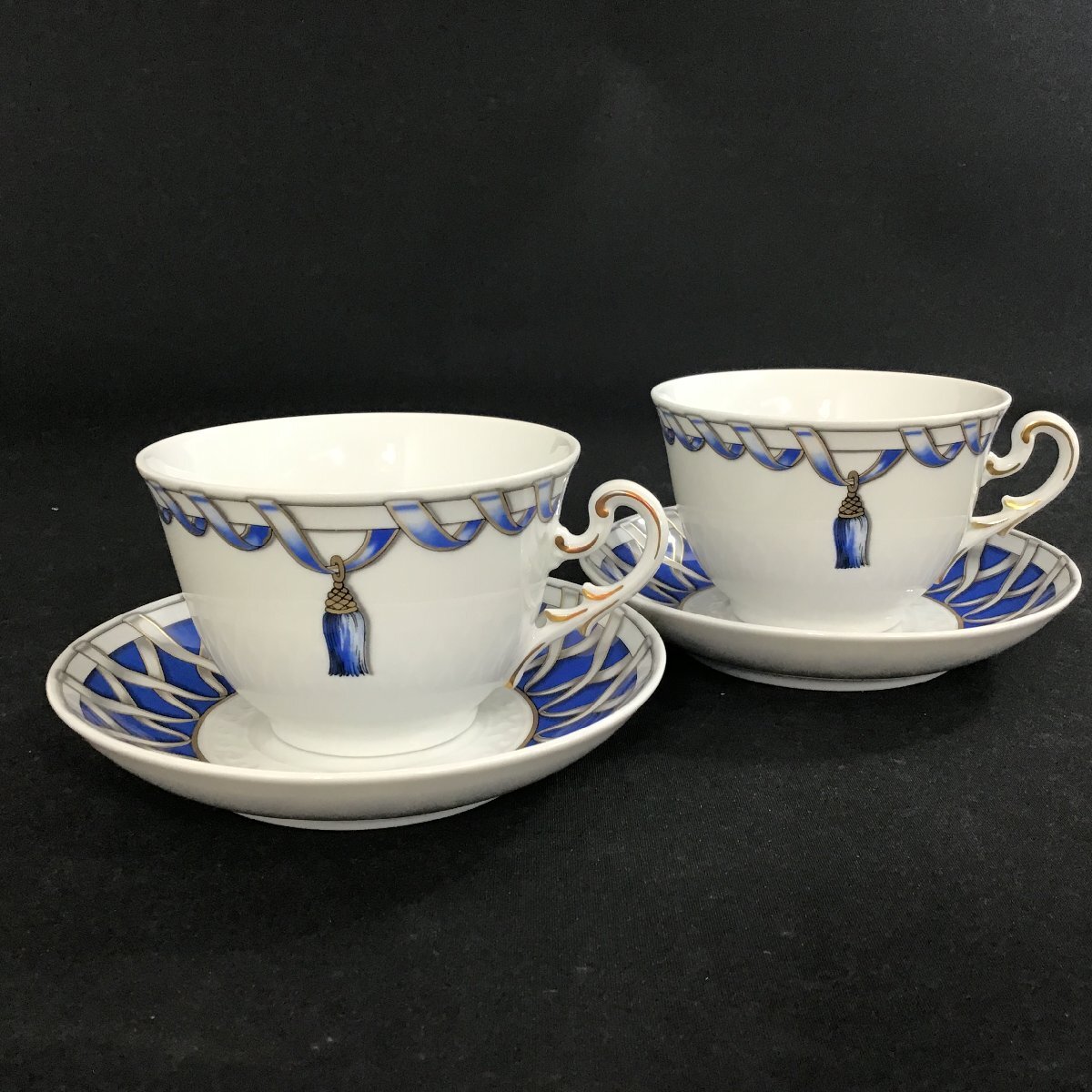 ★1円スタート★　Richard Ginori　リチャードジノリ　カップ&ソーサー　ペアセット【同梱不可/売り切り/08-08】