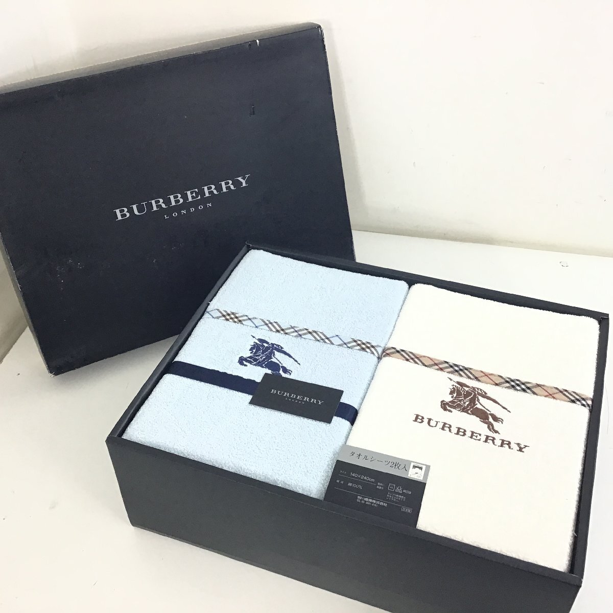 ★1円スタート★　BURBERRY LONDON　バーバリー　タオルシーツ　未使用品【同梱不可/売り切り/08-12】