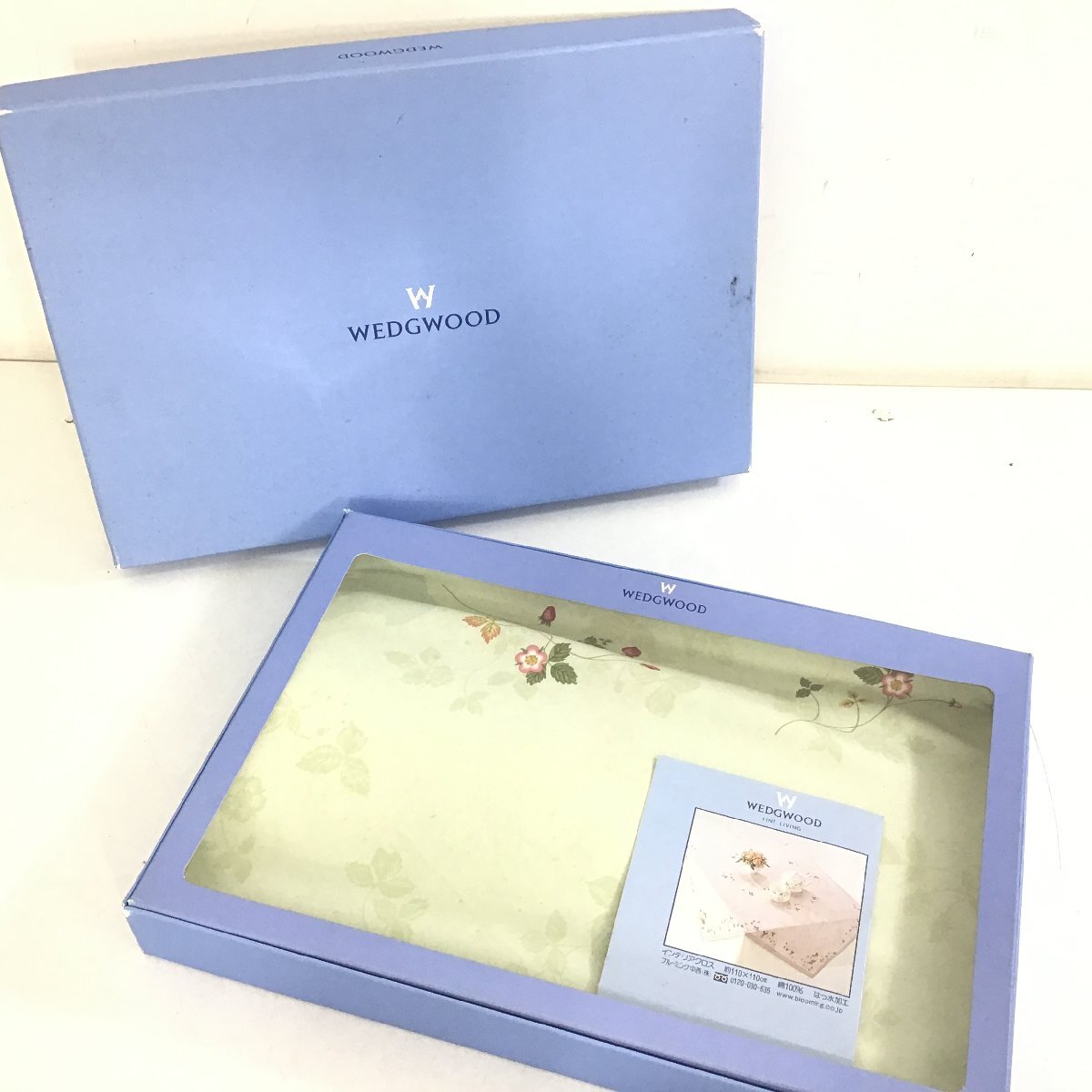 ★1円スタート★　WEDGWOOD　FINE LIVING　Wild Strawberry　インテリアクロス【同梱不可/売り切り/08-10】