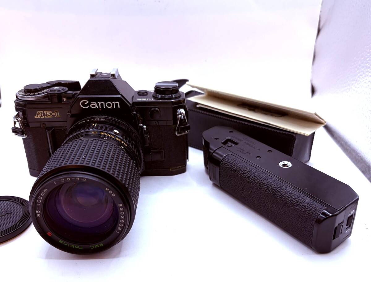 Canon（キャノン） AE-1/トキナレンズ 35-105mm F3.5-4.3/パワーワインダーA　フィルムカメラ