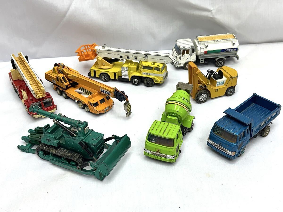 1円〜 シンセイ ミニパワー ミニカー まとめて 作業車 建設車両 トラック 働く車 コマツ ふそう 当時物 玩具 ホビー SHINSEI MINI POWER