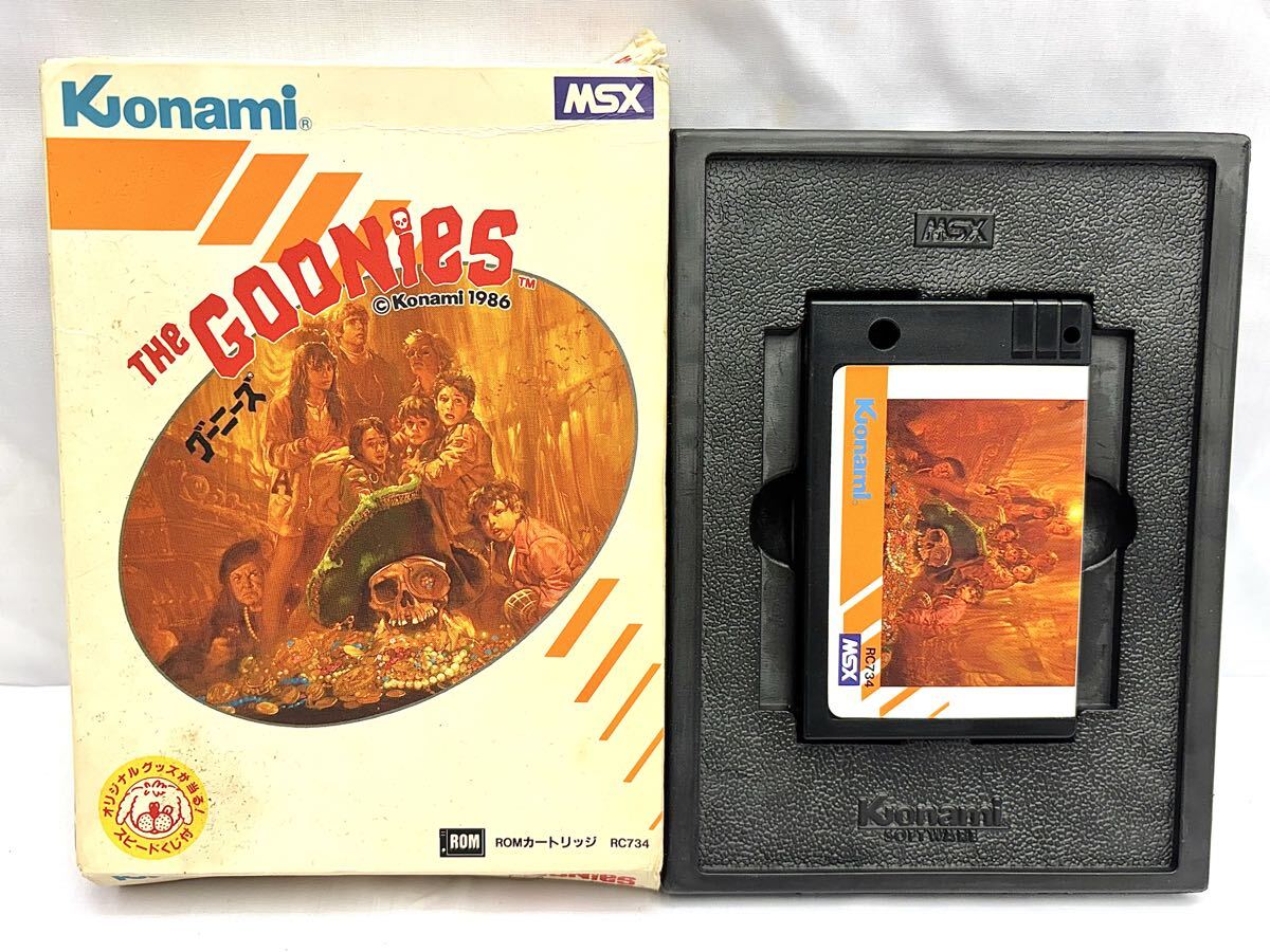 1円〜 MSX グーニーズ コナミ ゲームソフト カートリッジ PCゲーム コンピュータ 当時物 映画 電子玩具 外箱付 まとめて GOONIES ROM
