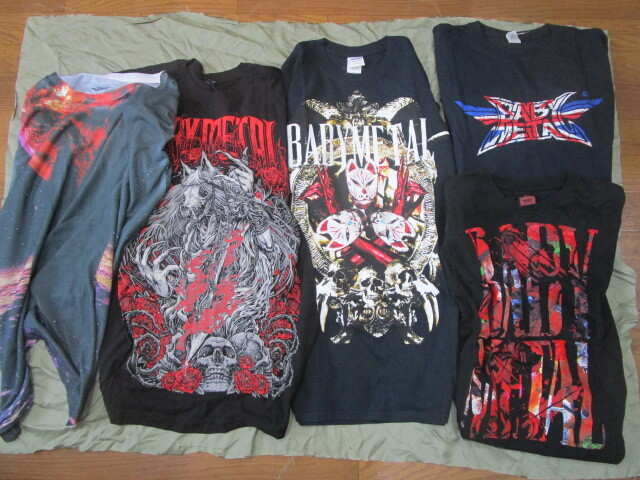 BABYMETAL Tシャツ 5枚 ベビーメタル Mサイズ ツアーＴシャツ アーティストＴシャツ 古着 1