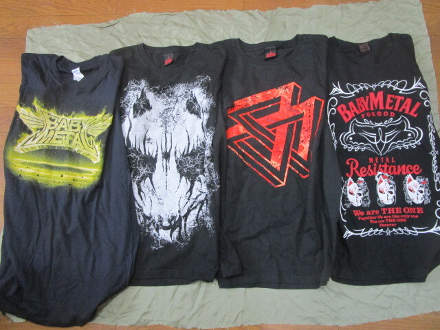 BABYMETAL Tシャツ 4枚 ベビーメタル ツアーＴシャツ BIG FOX FESTIVAL 巨大キツネ祭り Lサイズ 古着 3