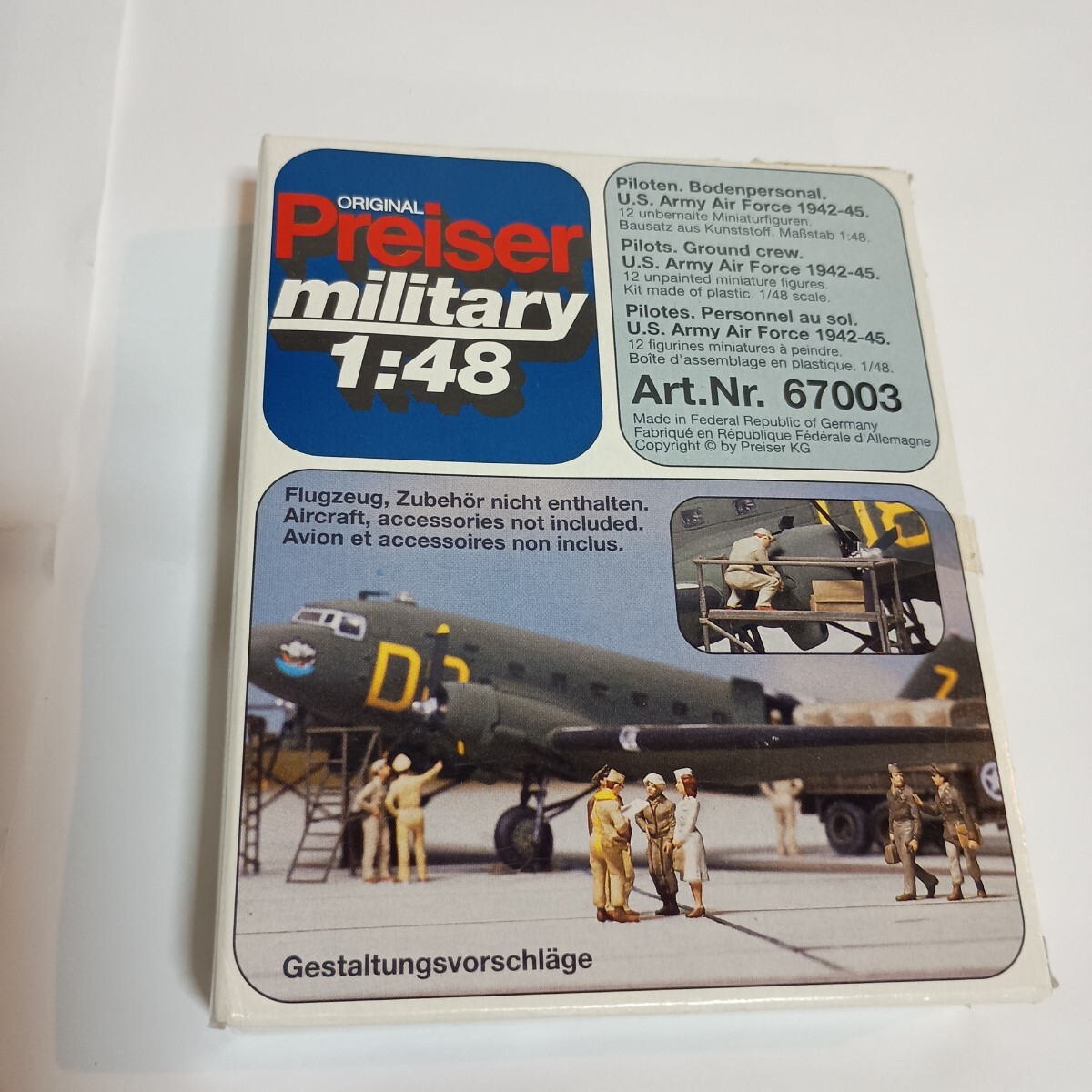 Preiser 1/48 U.S. Army Air Force 1942-45 Pilots & Ground Crew 67003