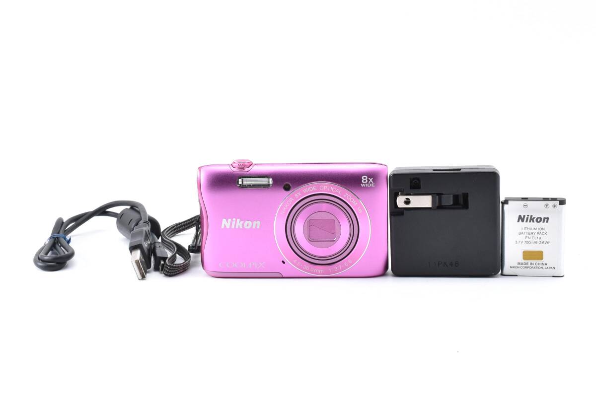 ★かわいいピンクカラー！コンパクトで使いやすいデジタルカメラ★ Nikon ニコン COOLPIX S3700 #0539