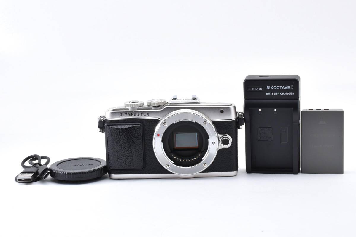 自撮りにも便利！おしゃれで扱いやすい人気ミラーレス一眼★ OLYMPUS オリンパス E-PL7 ボディ 一部難あり #0542