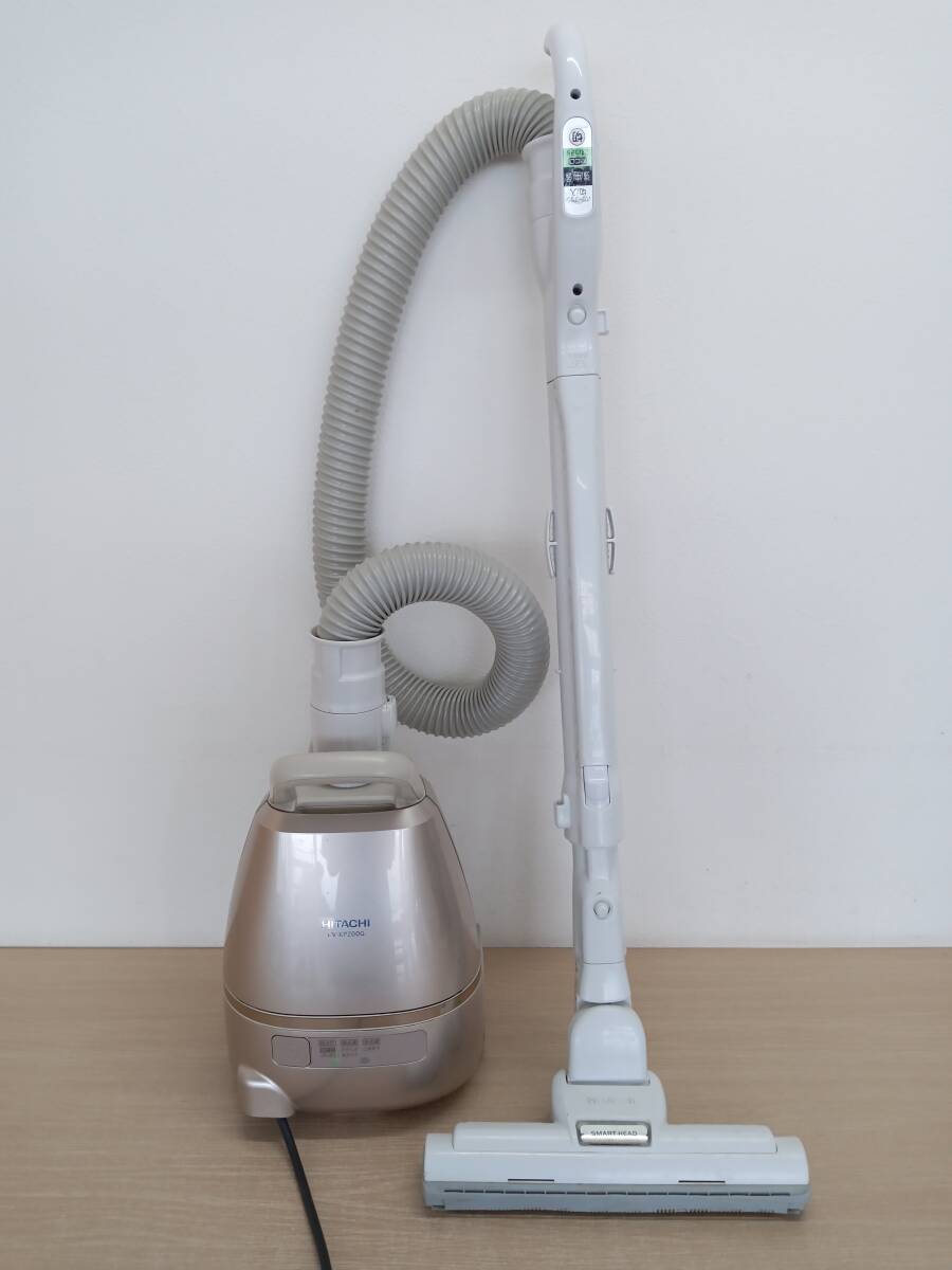 【BE-7024】HITACHI　日立　CV-KP200G　2020年製　かるパック　紙パック式掃除機　キャニスター　通電確認済　簡易清掃済
