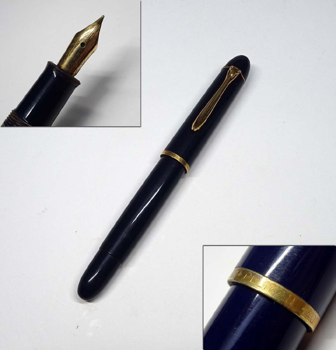 緑屋t■ ペリカン　万年筆　ペン先　14c-585 刻印　　mat/7-261/29-5#クリ