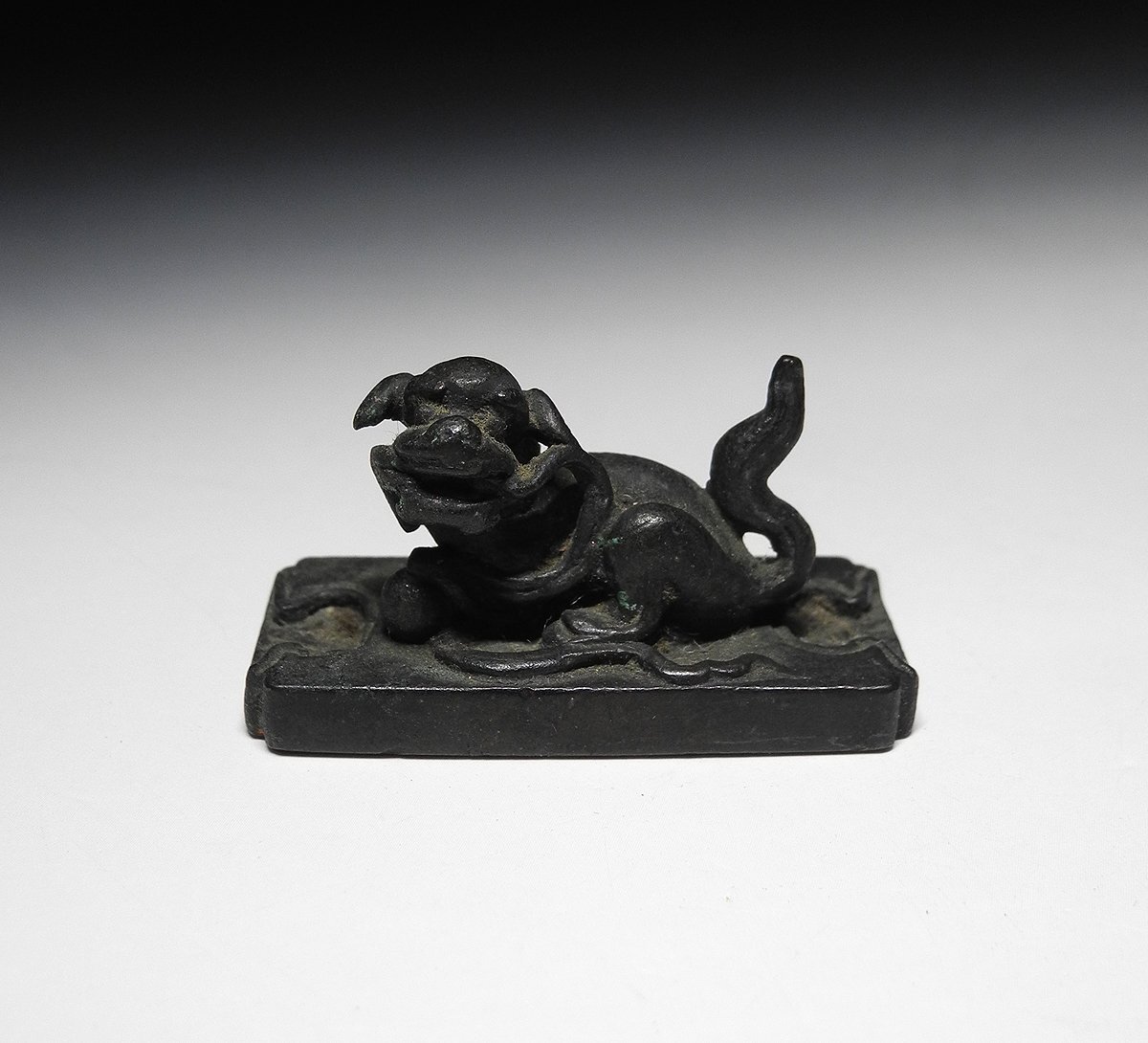 緑屋i■ 中国古玩　古銅　獅子 書鎮 銅印 糸印　唐物 時代物　i9/0804-1/30-4#60