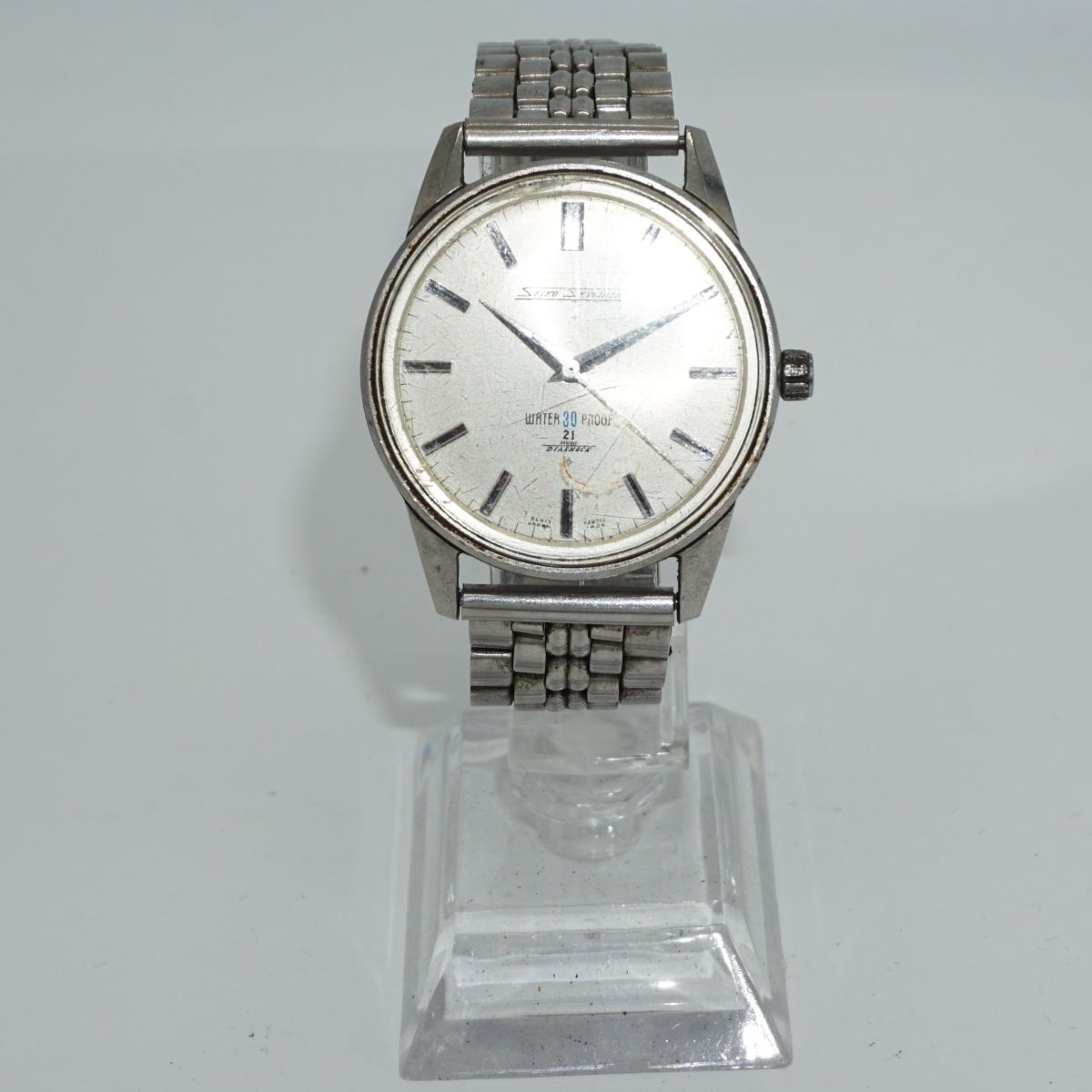 【未点検・未清掃】SEIKO SKYLINER 14092 セイコー スカイライナー 21石 シルバー文字盤