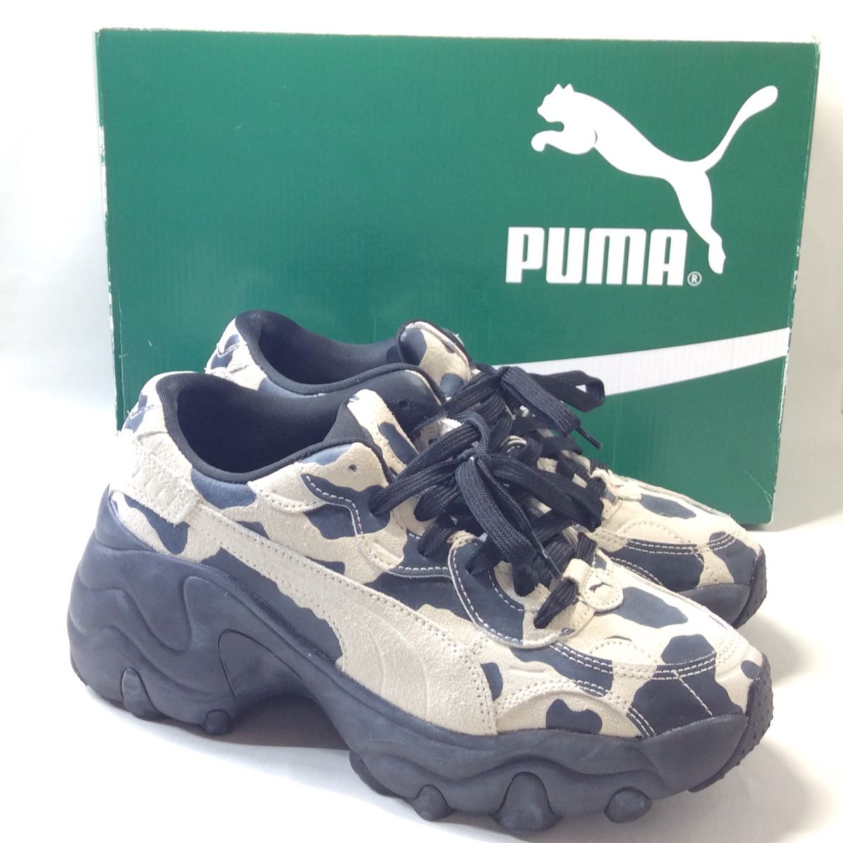【中古品】PUMA × ATMOS PINK PULSAR WEDGE ANIMAL WNS WHISPER WHITE プーマ 24.5cm