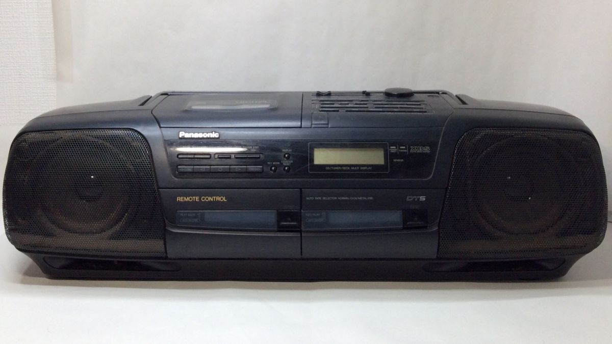 【中古品】 Panasonic RX-DT5 パナソニック バブルラジカセ CDラジカセ ラジオ カセット リモコン付属 現状品 中古
